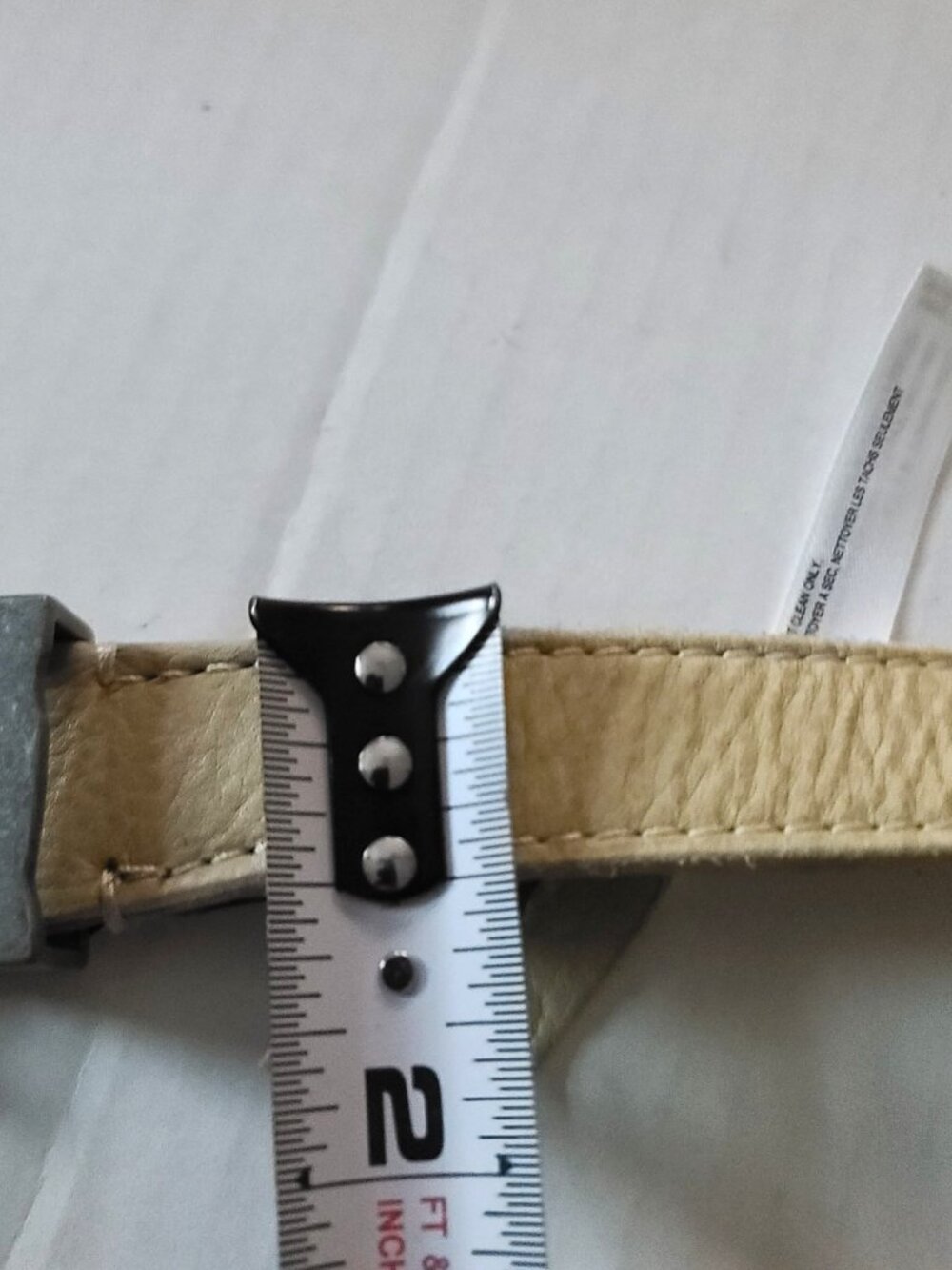 Free People On Point Leather Belt Taupe M/L Rustic Artisan Boho Classic NWOT - Picture 8 of 10
